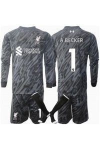Liverpool Alisson Becker #1 Keeper Babyklær Hjemme Fotballdrakt til barn 2024-25 Lange ermer (+ Korte bukser)